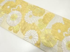 アンティーク　菊花模様織り出し袋帯（材料）